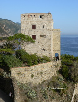 Monterosso al Mare (La Spezia, Italy). Rocchetta (Aurora Tower [Torre Aurora]). North-West front. 2007