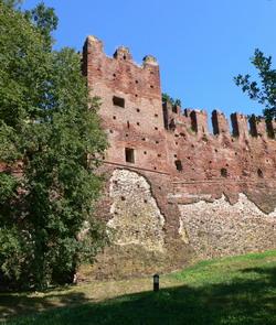 San Colombano al Lambro (Milan, Italy). Ricetto. Noth walls. 2009