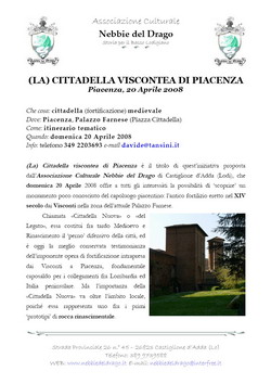 (The) Viscontean Citadel of Piacenza [(La) Cittadella viscontea di Piacenza]