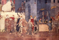 Allegory of the effects of the Good Government in the Town. 1338-1339