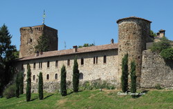 Rivalta di Gazzola (Piacenza, Italia). Borgo. Mura e torri Sud-Ovest. 2011