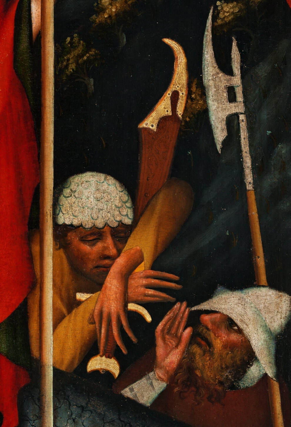 Anonimo (Maestro dell’Altare di Wittingau, XIV-XV secolo), “Resurrezione di Cristo”, 1380 c.a, tempera su tavola (particolare). Praga (Repubblica Ceca). Národní galerie