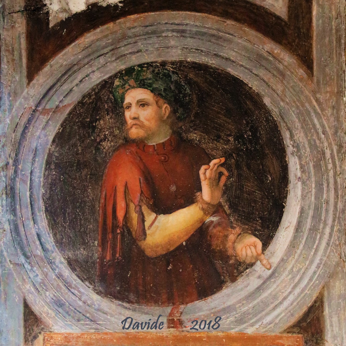 Anonimo (XV-XVI secolo), “Profeta”, Anni Venti del XVI secolo, affresco. Lugano (Ticino – Svizzera), Chiesa di Santa Maria degli Angioli (Cappella Camuzio). Davide Tansini. 2018. Fotografia digitale