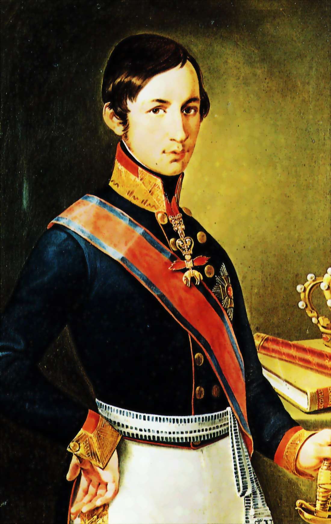 Attribuito a Luigi Manzini (1805-1866), “Francesco V d’Austria-Este”, 1846, olio su tela (particolare rielaborato). Modena (Emilia-Romagna – Italia), Collegio San Carlo