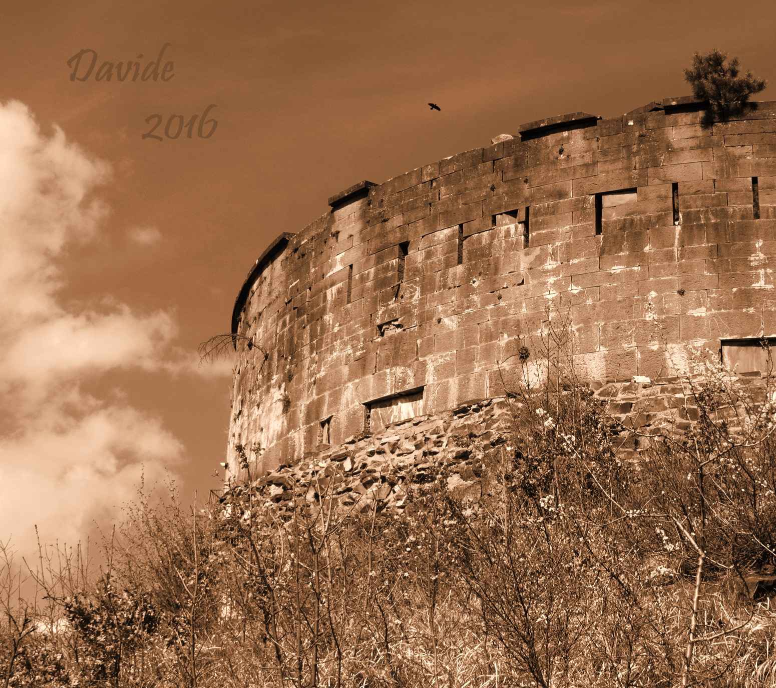 Berceto (Parma, Emilia-Romagna – Val Baganza/Val Taro, Italia). Fortino di Maria Luigia d’Austria: fronte Sud-Ovest. Davide Tansini. 2016. Fotografia digitale