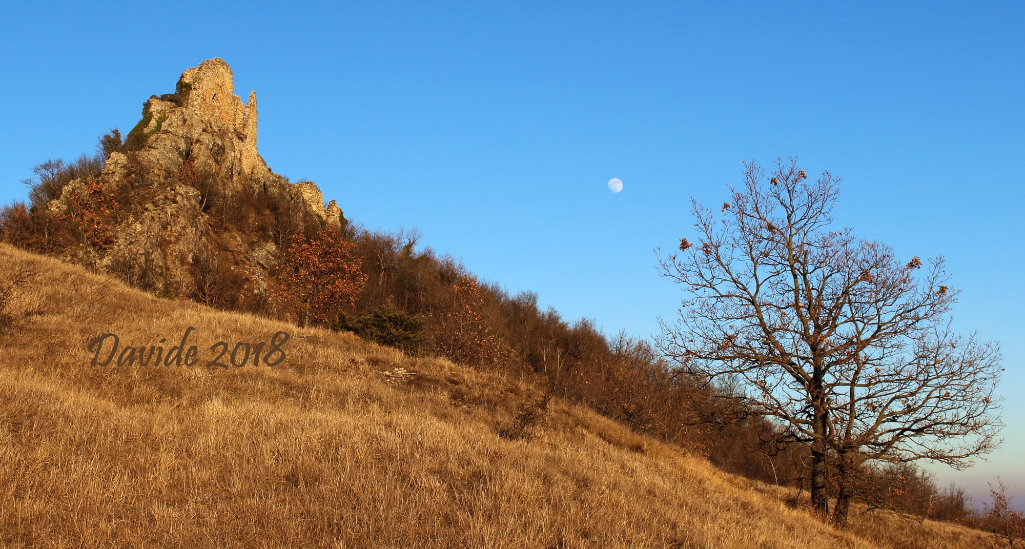 Roccalanzona (Medesano – Parma, Emilia-Romagna – Valceno, Italia). Rocca Lanzona: fronte Sud-Ovest. Davide Tansini. 2018. Fotografia digitale