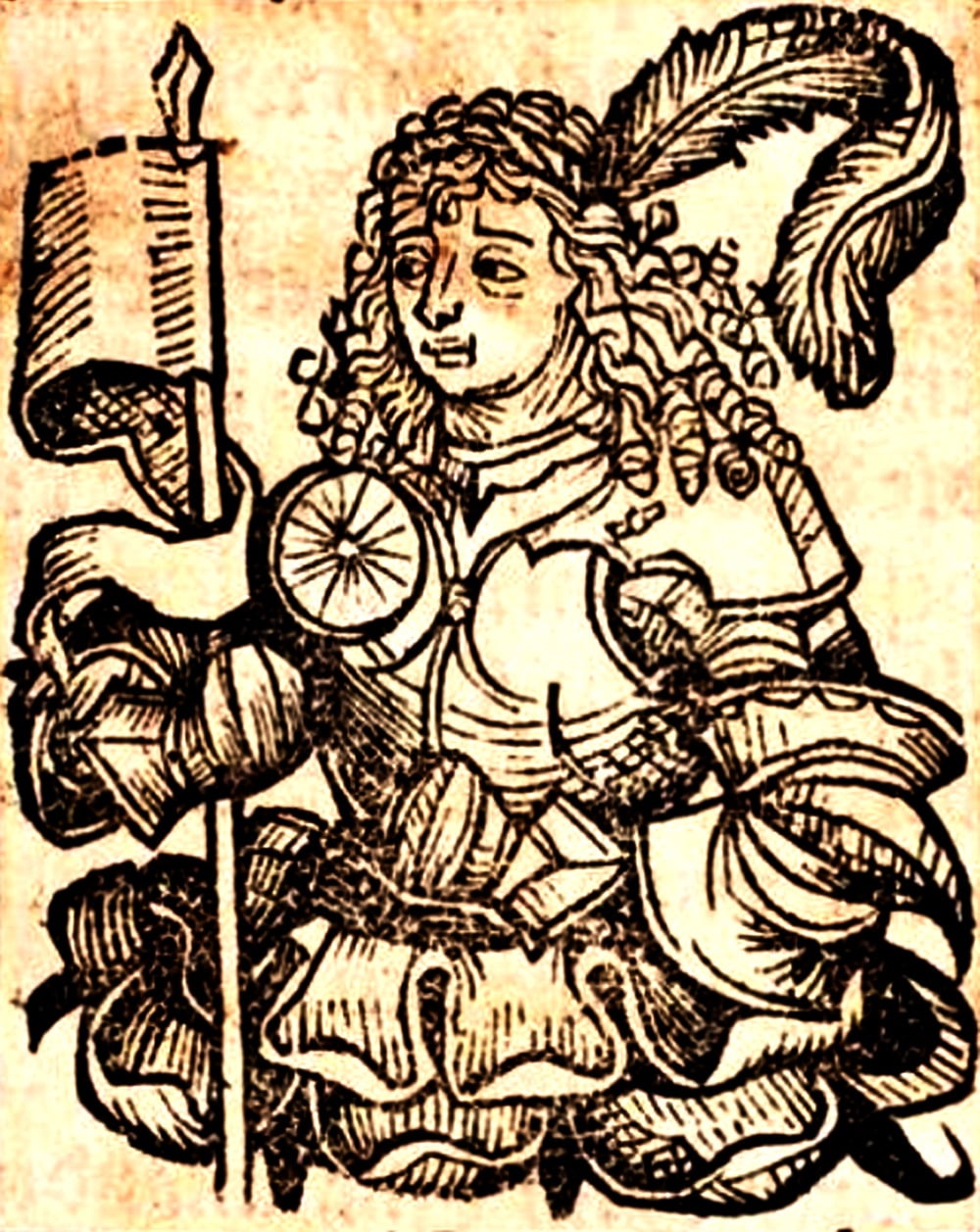 Wilhelm Pleydenwurff (1460-1494), “Galeacius Maria Hertzog zu Mayland”, 1493, xilografia. Tratta da: Hartmann Schedel (1440-1514), “Weltchronik”, Anton Koberger, Norimberga 1493